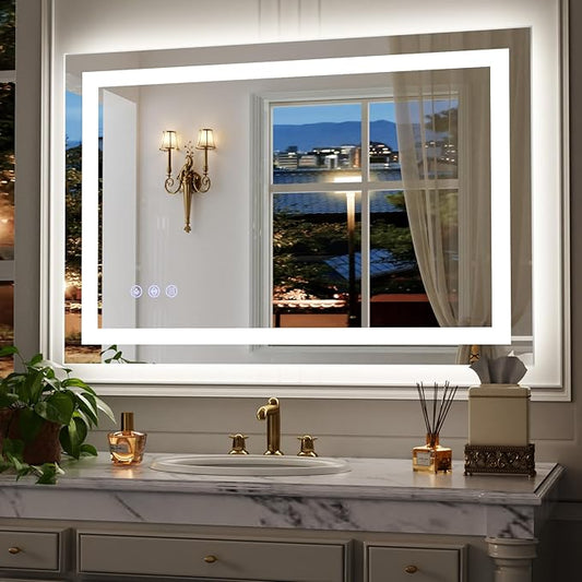 60"x40" Large Smart LED Bathroom Mirror