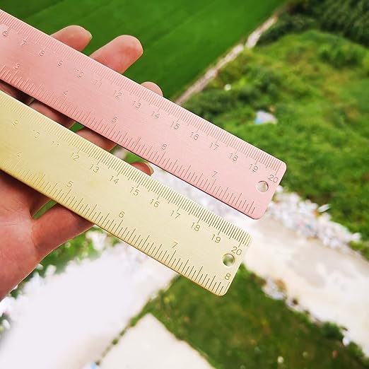 8 Inch Metal Rulers Straight Ruler Office School Students Stationery