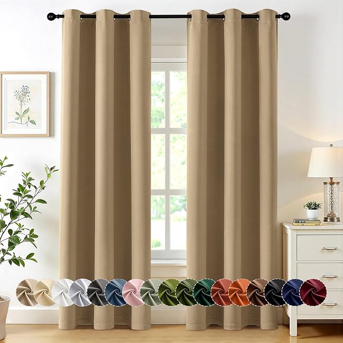 MIULEE Blackout Curtains for Bedroom Living Room 2 Panels, Thermal Insulated