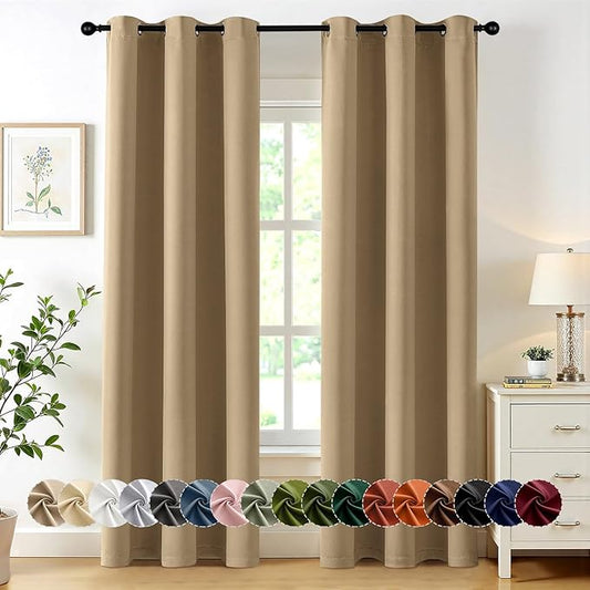 MIULEE Blackout Curtains for Bedroom Living Room 2 Panels, Thermal Insulated