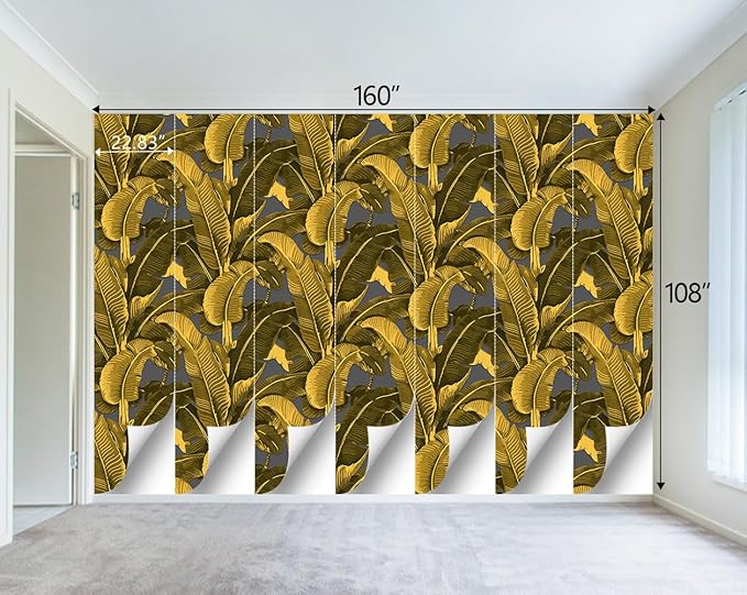 Vintage Gold Banana Leaf Bathroom wallpeper Living Room Bedroom Tropical Plant