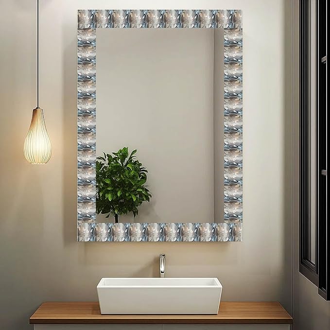 IVN Wallpaper Border Peel and Stick Wall Accent PVC Embossed Silver Floral