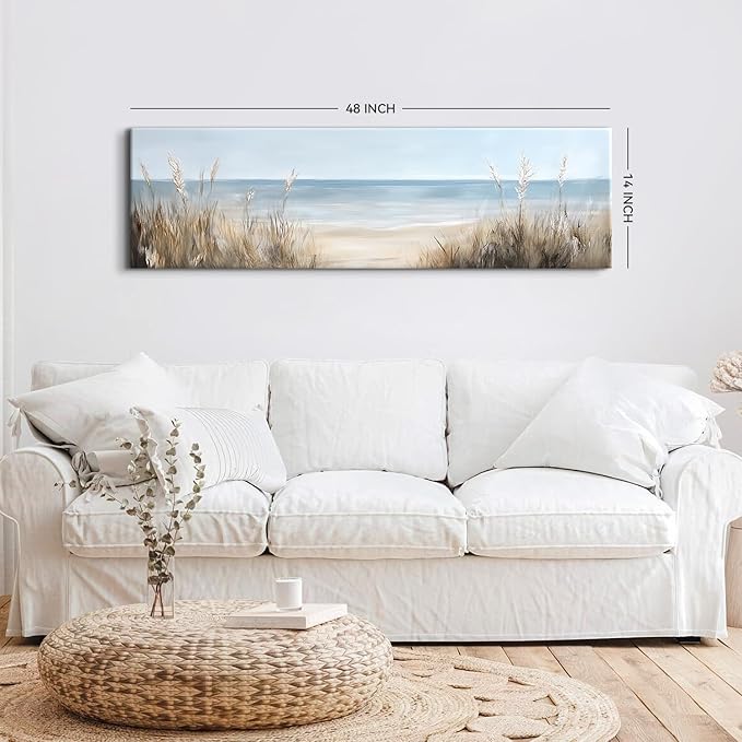 Large Abstract Ocean Wall Art Beach Picture Coastal Room Decor Seaside