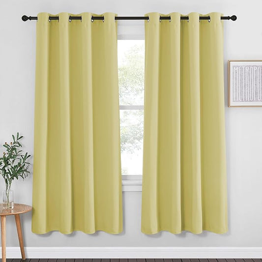 NICETOWN Blackout Curtain Drape 72 inch Long