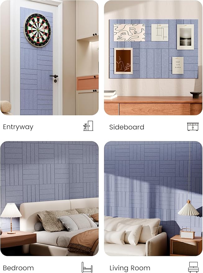 Bumusty Large Cork Board Alternative-36 x 24" Felt Bulletin Board Tiles