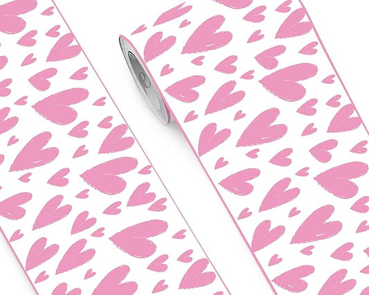 FLFK Pink Heart Wallpaper Border
