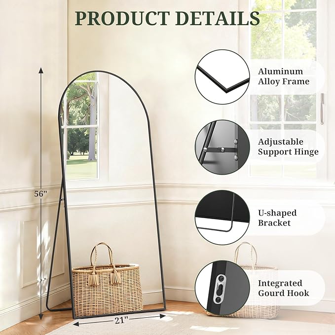 Mirror Full Length 56"x21" Full Body Floor Mirror