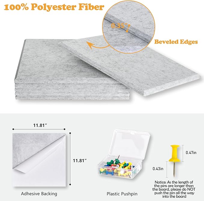 Large Cork Board Tiles for Wall