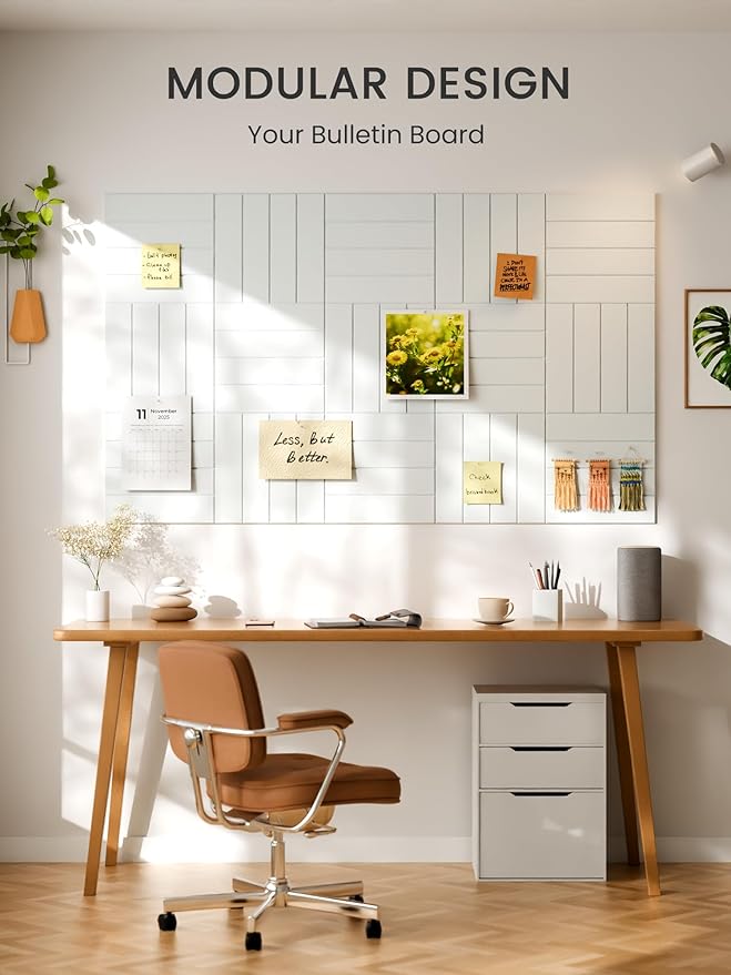 Bumusty Large Cork Board Alternative-48 x 36" Felt Bulletin Board Tiles