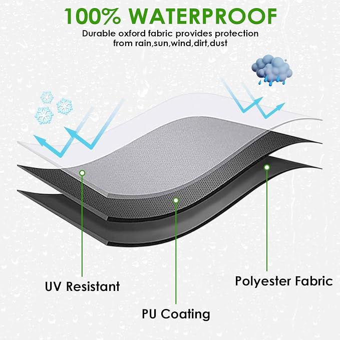 Outdoor Prep Table Cover for Nuuk Deluxe Outdoor Rolling Prep Station,Waterproof 44 inch Outdoor Prep Cart Cover - 44"L x 20"W X 34"H
