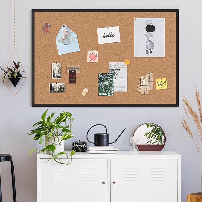 Cork Board Bulletin Board 48" x 36", Office Board