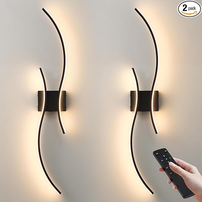 Battery Operated Wall Sconces Set of Two