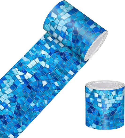 HOMETITUTE Wallpaper Border Peel and Stick Wall Accent PVC Mosaic Wall Borders