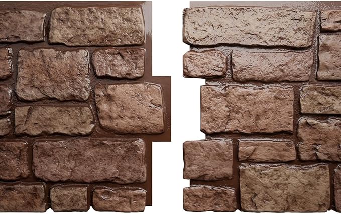 EverStone Cobblestone Faux Stone Panel, Texas Color