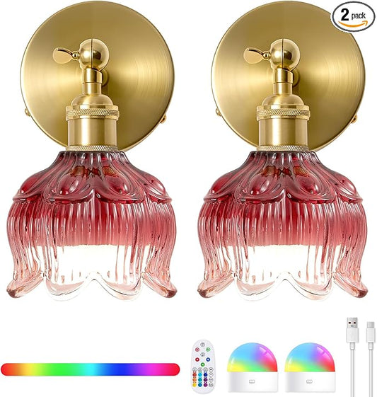 Vintage Battery Operated Wall Sconce