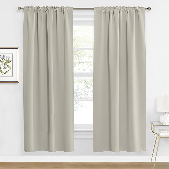 RYB HOME Blackout Curtains for Living Room, Privacy Thermal Insulating Window