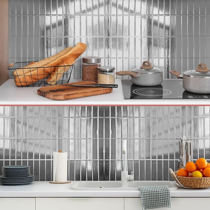Peel and Stick Backsplash 3D Wall Tiles, Self-Adhesive, Oil Proof, Waterproof