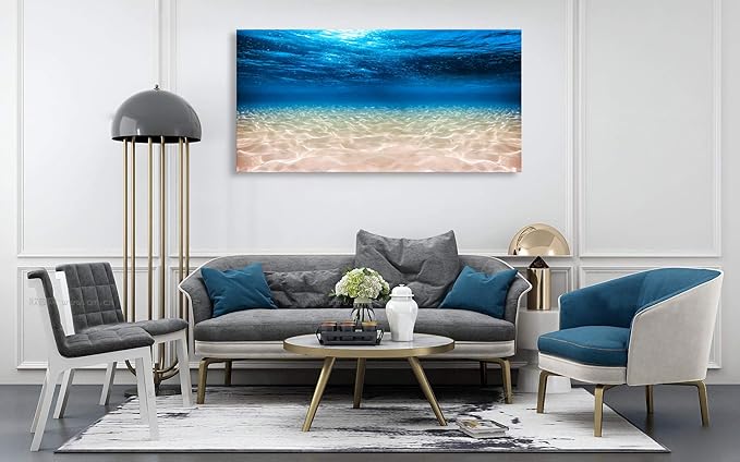 S00775 Print Artwork Blue Ocean Sea Wall Art Canvas Prints Picture Seaview
