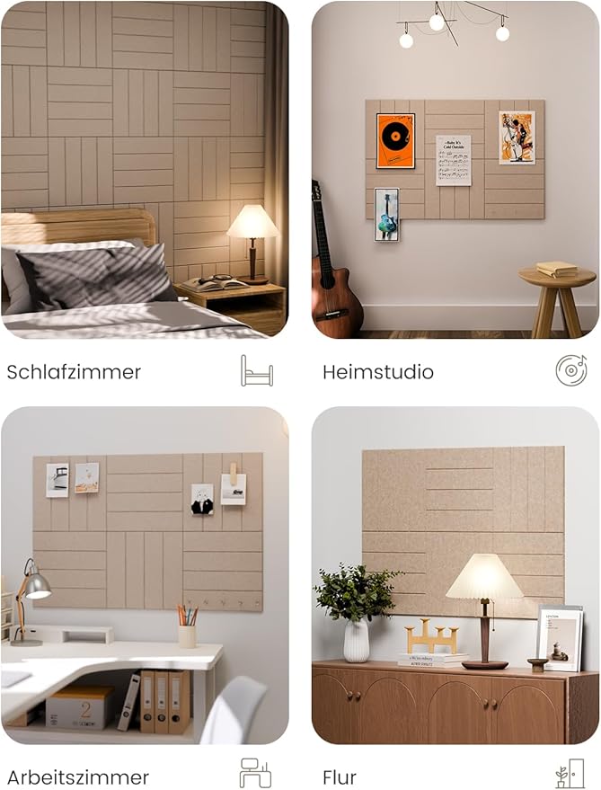Bumusty Large Cork Board Alternative-36 x 24" Felt Bulletin Board Tiles