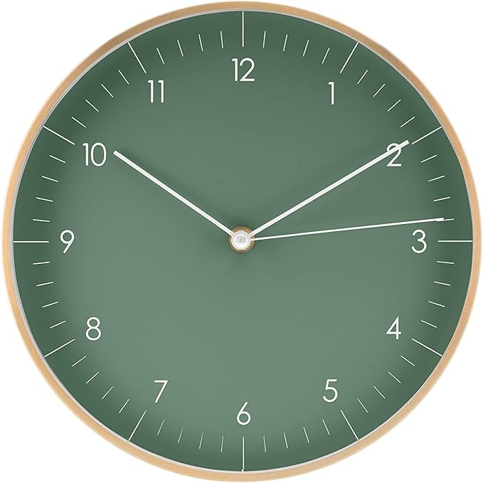 LUUK LIFESTYLE Wall Clock with Silent Movement, Without Ticking, Elegant and
