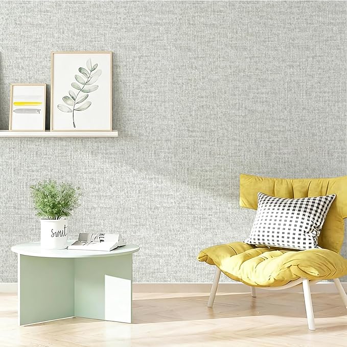 Grasscloth Peel and Stick Wallpaper, Waterproof Self Adhesive Removable Vinyl