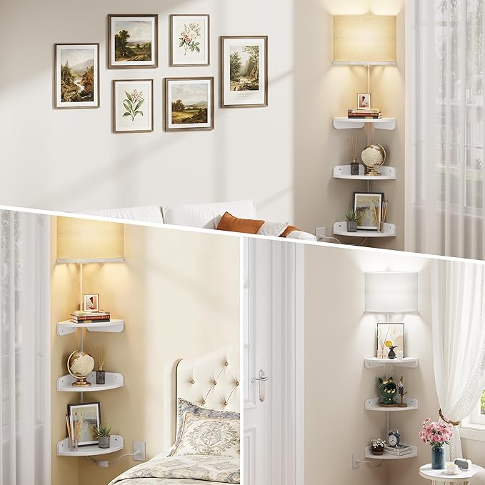 YAOHUOO Corner Shelf Wall Mounted