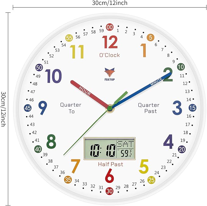 Foxtop Digital and Analog Learning Clock
