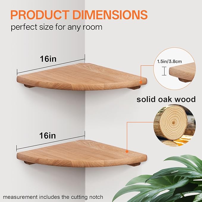 Gieanoo Floating Corner Shelves