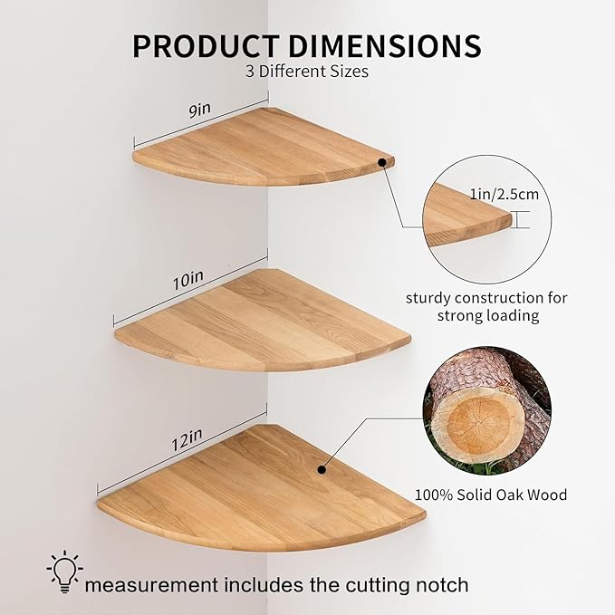 Floating Corner Shelves, Living Room