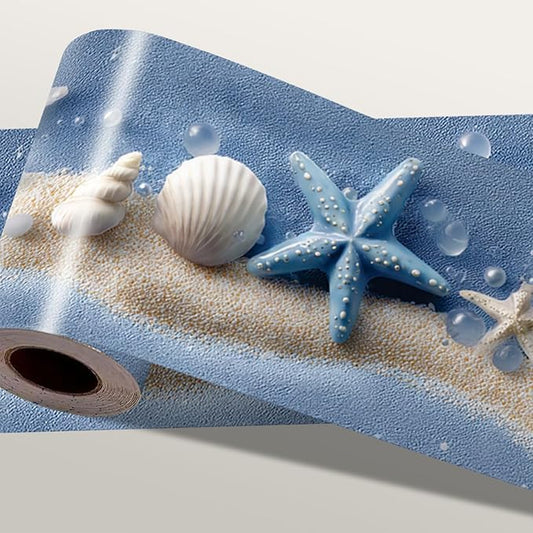 Beach Seashell Wallpaper Border 196x4 Inch Peel and Stick Wall Border Self