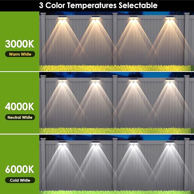 Solar Fence Lights Outdoor