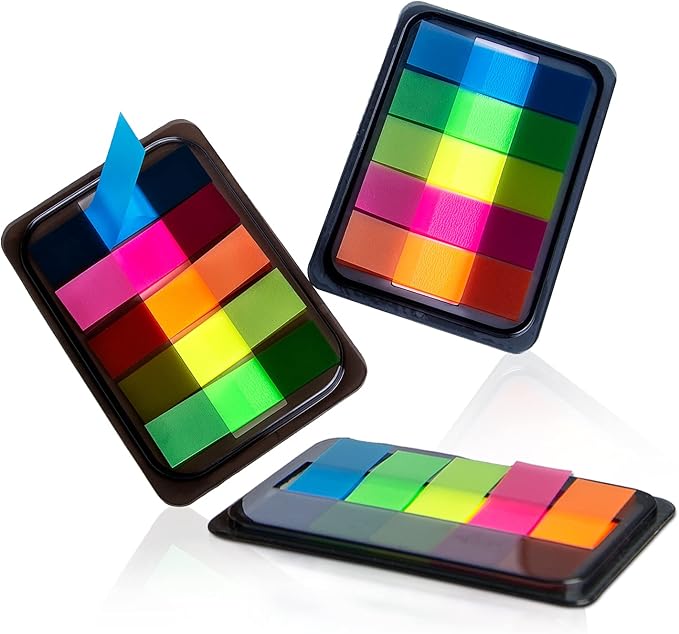 Golcellia 300 Pcs, Transparent Sticky Notes, Page Markers, Sticky Tabs, Label Stickers, Pop Up Index Tabs, Flags Stickers