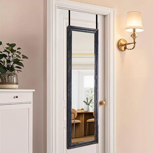 50"x16" Door Mirror, Rustic Full Length Mirror, Over The Door Hanging Mirrors