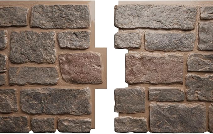 EverStone Cobblestone Faux Stone Panel, Breckenridge Color