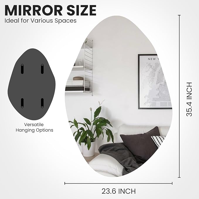 TRAHOME Irregular Asymmetrical Wall Mirror