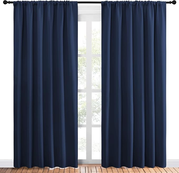NICETOWN Living Room Curtains, Home Decorations Thermal Insulated Solid Rod