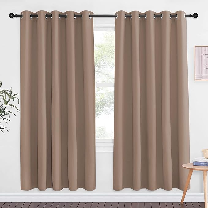 NICETOWN Blackout Doorway Curtain Drape 72 inch Long