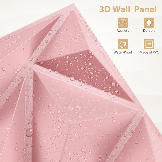 Heikki 30 Pack 3D Wall Panel for Interior Wall Décor, PVC Flower Textured Wall