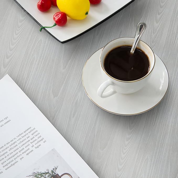 practicalWs 17.7"×393.7" Grey Wood Contact Paper, Waterproof Gray Wallpaper
