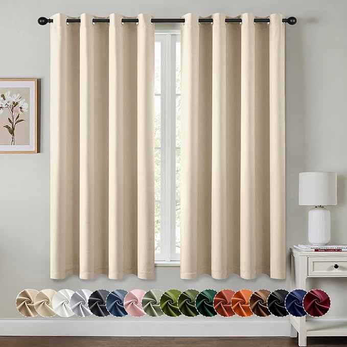 MIULEE Blackout Curtains for Bedroom Living Room 2 Panels, Thermal Insulated