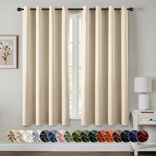 MIULEE Blackout Curtains for Bedroom Living Room 2 Panels, Thermal Insulated