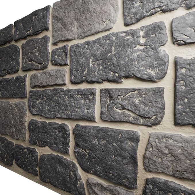 EverStone Cobblestone Faux Stone Panel, Oxford Terrace Color