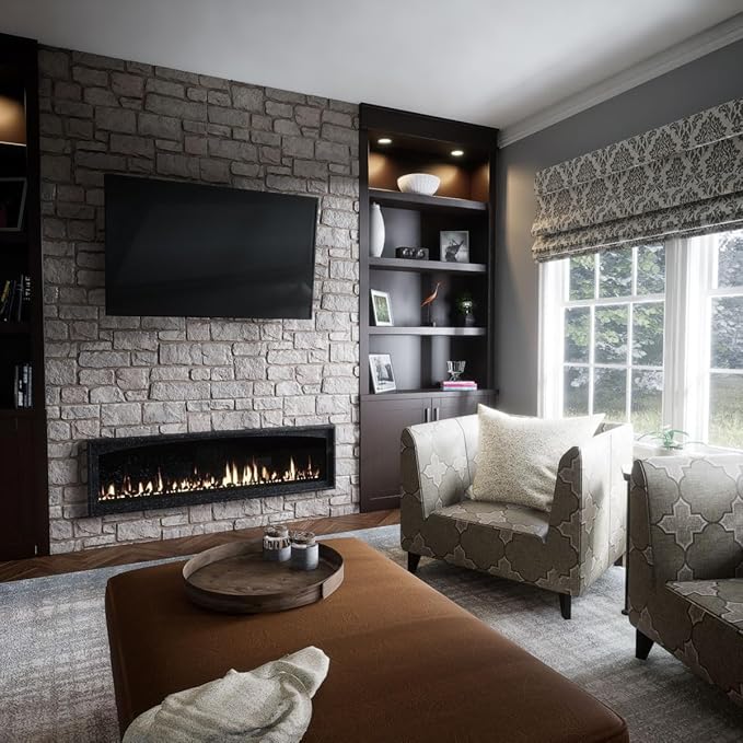 EverStone Cobblestone Faux Stone Panel, Shadow Moss Color