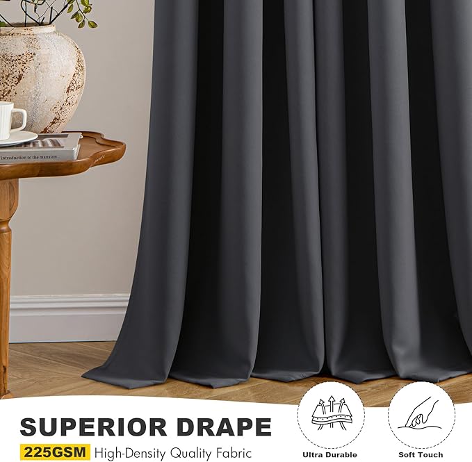 MIULEE Blackout Curtains for Bedroom Living Room 2 Panels, Thermal Insulated