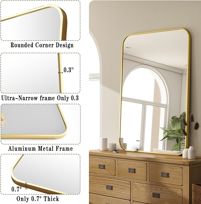 24x36 Inch Bathroom Mirror