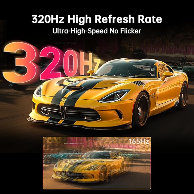 KTC 27 Inch White Gaming Monitor 300Hz/320Hz, QHD 1440P Fast IPS Computer Monitor with Adaptive FreeSync, HDR400, Height/Pivot/Swivel/Tilt Adjustable, DP&HDMI, H27E6