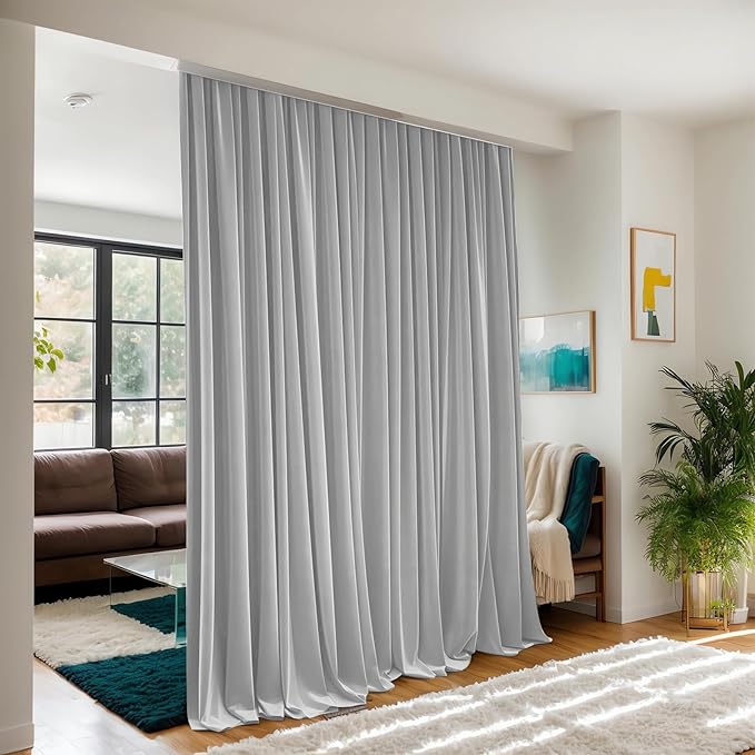 Room Divider Curtains for Ceiling Track System or Rod