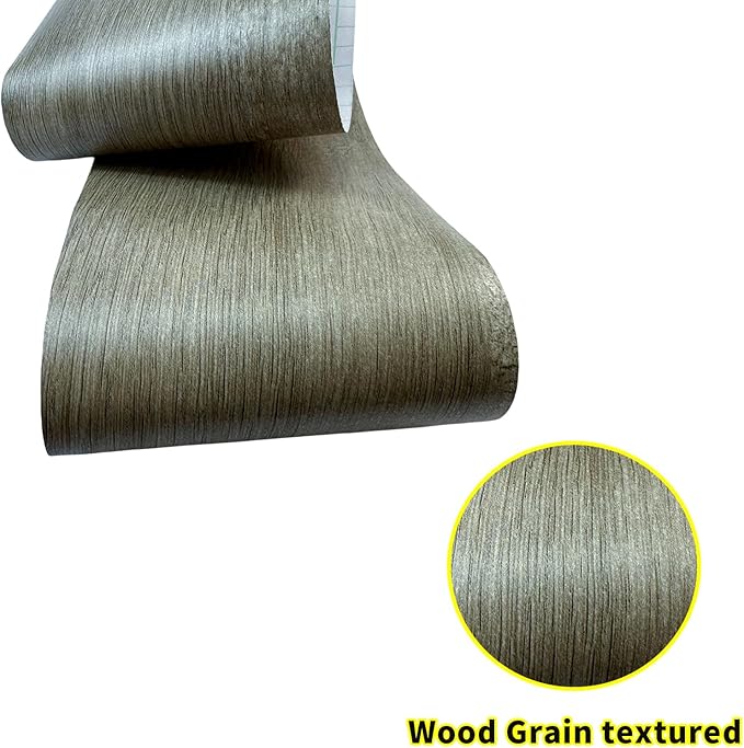 Teemall 10M Wood Grain Removable PVC Waterproof Border Wall Decor Self Adhesive