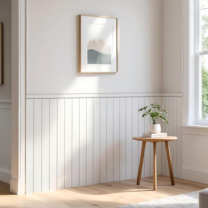 PS Wainscoting Wall Panel Kit, Paintable Waterproof PS Panels