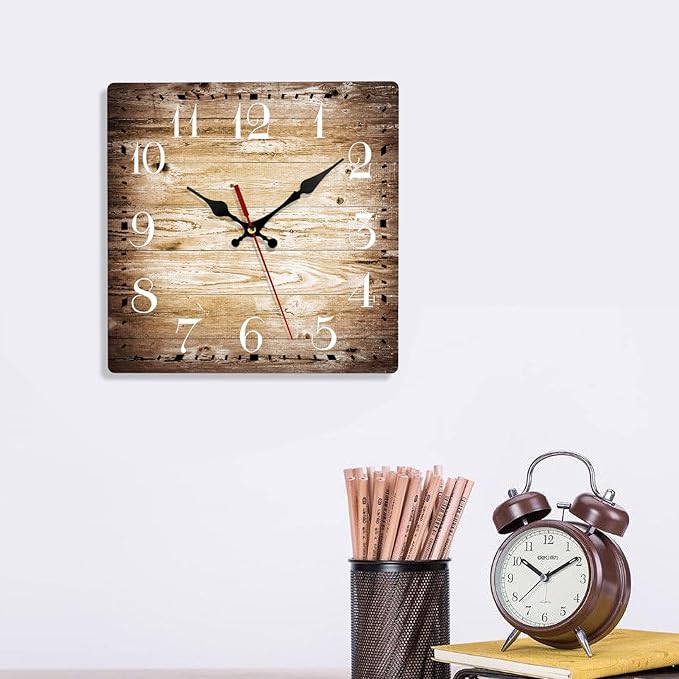 ArtSocket Wooden Wall Clock Silent Non-Ticking
